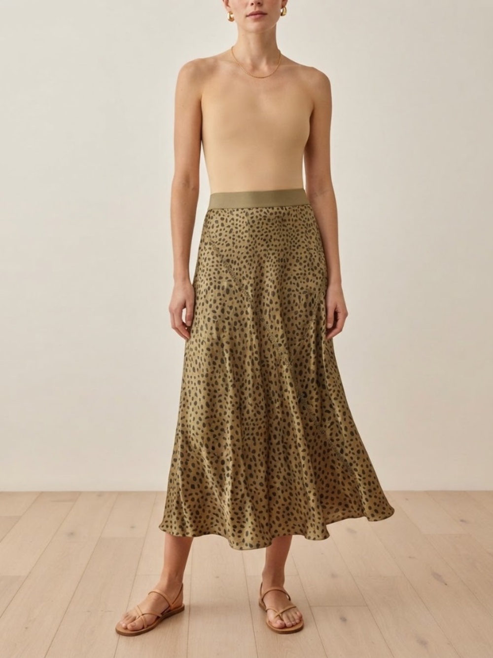 ATM Anthony Thomas Melillo Silk Skirt Size Small in Leopard Print Midi